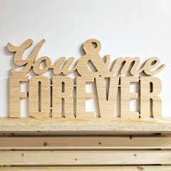 YOU&ME FOREVER Letras decorativas em madeira de pinho de Cortaydecora | Letras de Madera