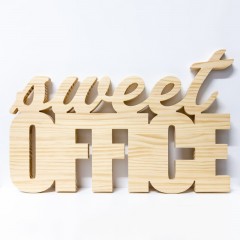 SWEET OFFICE Lettere decorative in legno di pino de Cortaydecora | Letras de Madera