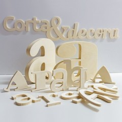 Lettere in compensato di pioppo con finitura naturale personalizzate de Cortaydecora | Letras de Madera