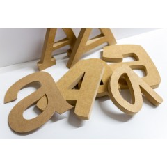 Letras de fibra de madera DM (MDF) acabado natural personalizadas de Cortaydecora | Letras de Madera