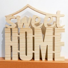 SWEET HOME Lettere decorative in legno di pino de Cortaydecora | Letras de Madera