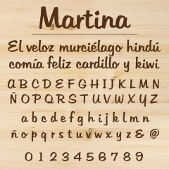Cerchio in legno naturale con nome in fibra di legno personalizzato con testo e data dipinti de Cortaydecora | Letras de Madera